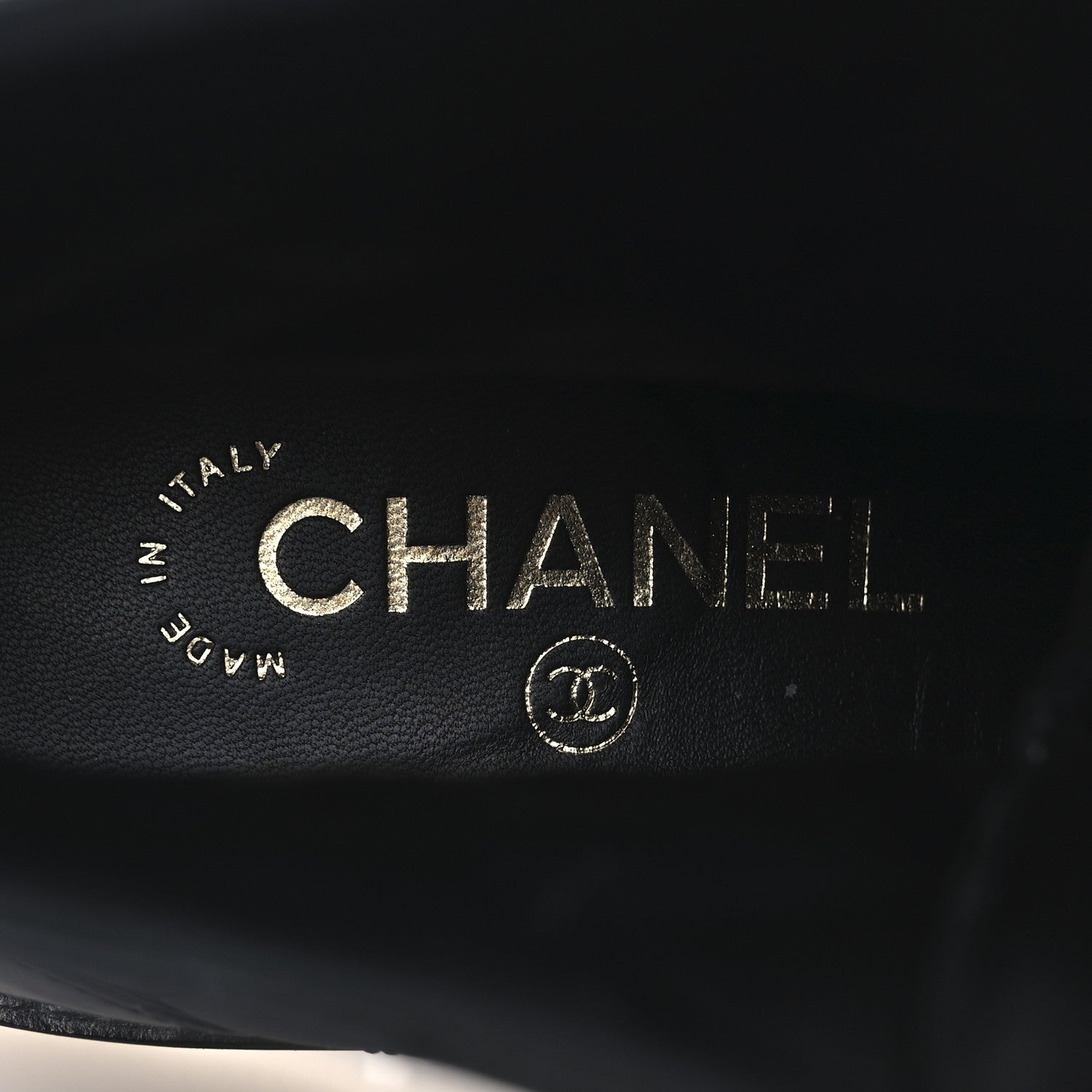 Chanel Shiny Lambskin Quilted Lace Up Combat Boots 36.5 Black 9 of 12