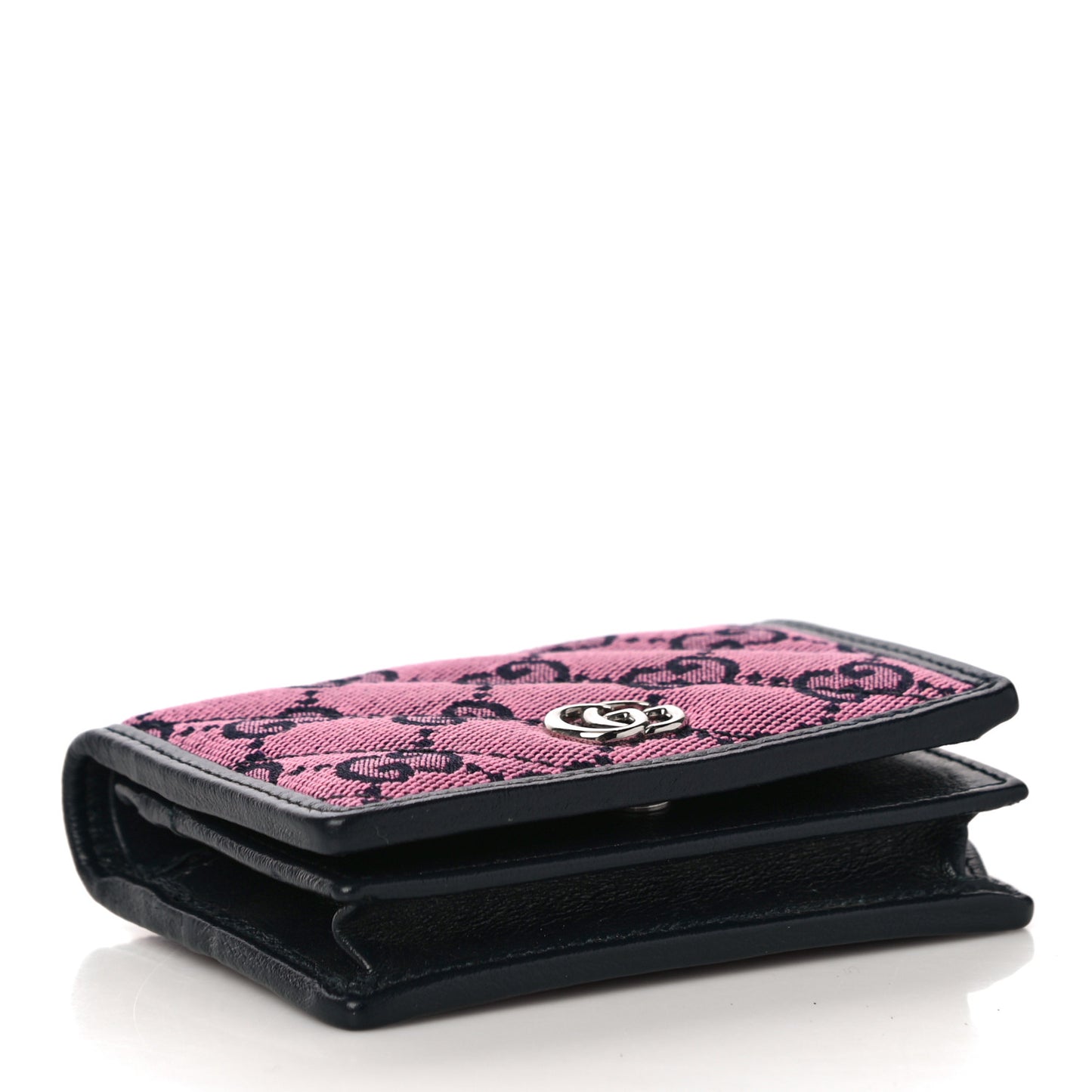 Monogram Multicolor Matelasse Diagonal GG Marmont Card Case Wallet Pink Blue