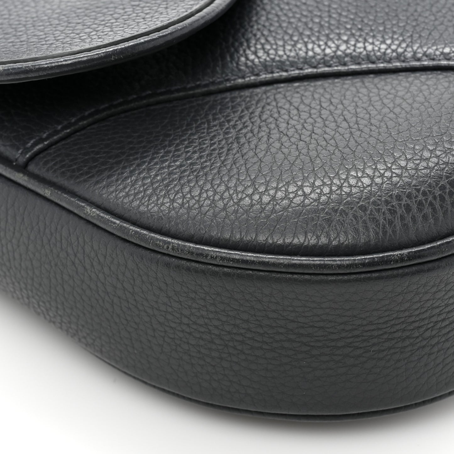 Calfskin Atelier Signature Print Mens Saddle Bag Grey