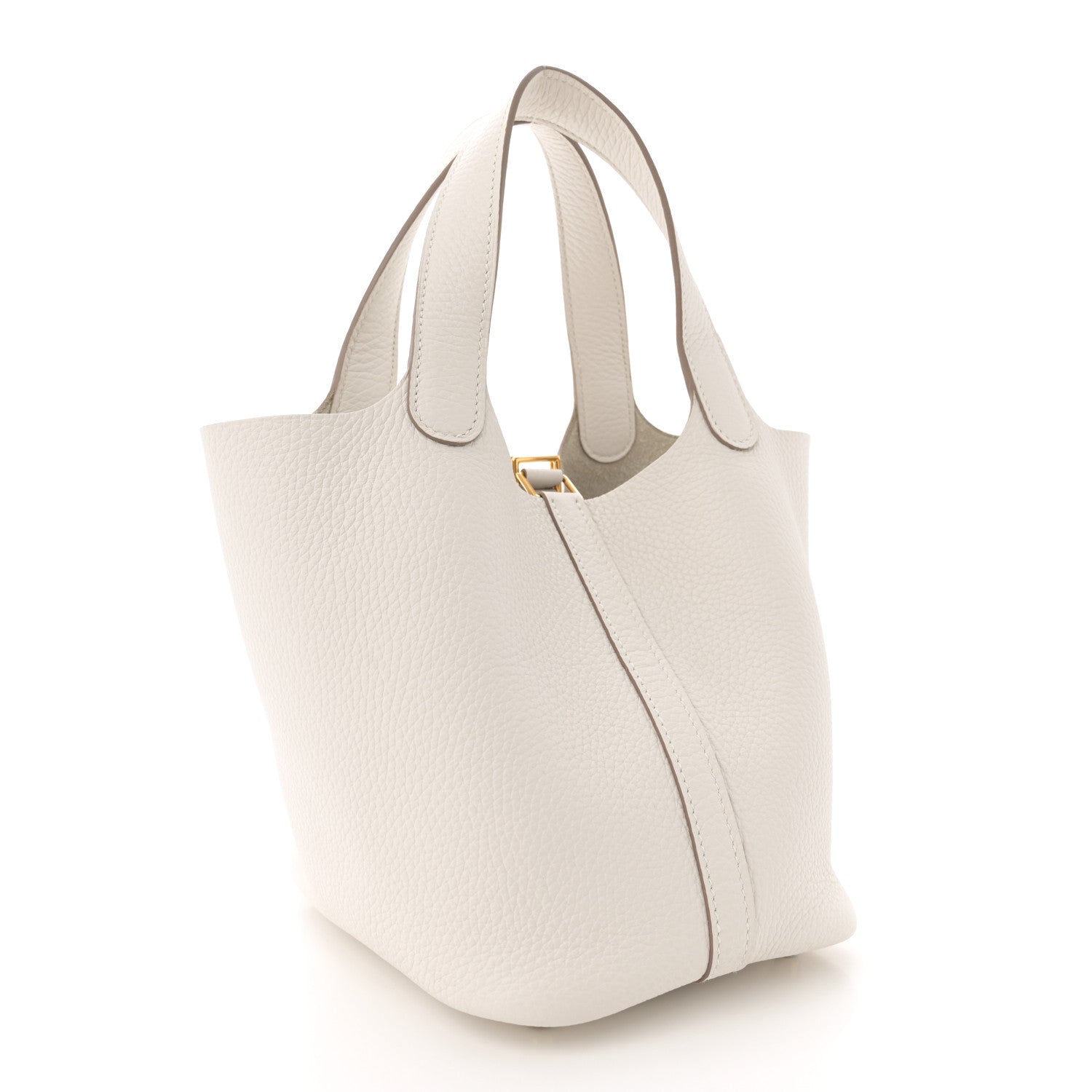 Hermes Taurillon Clemence Picotin Lock 18 PM Gris Pale 3 of 11