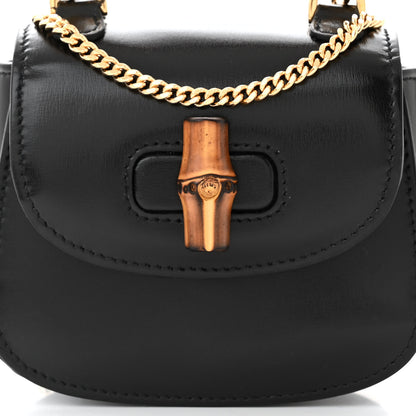 Gucci Boarded Dyana Lux Nano Bamboo 1947 Top Handle Chain Bag Black 8 of 10