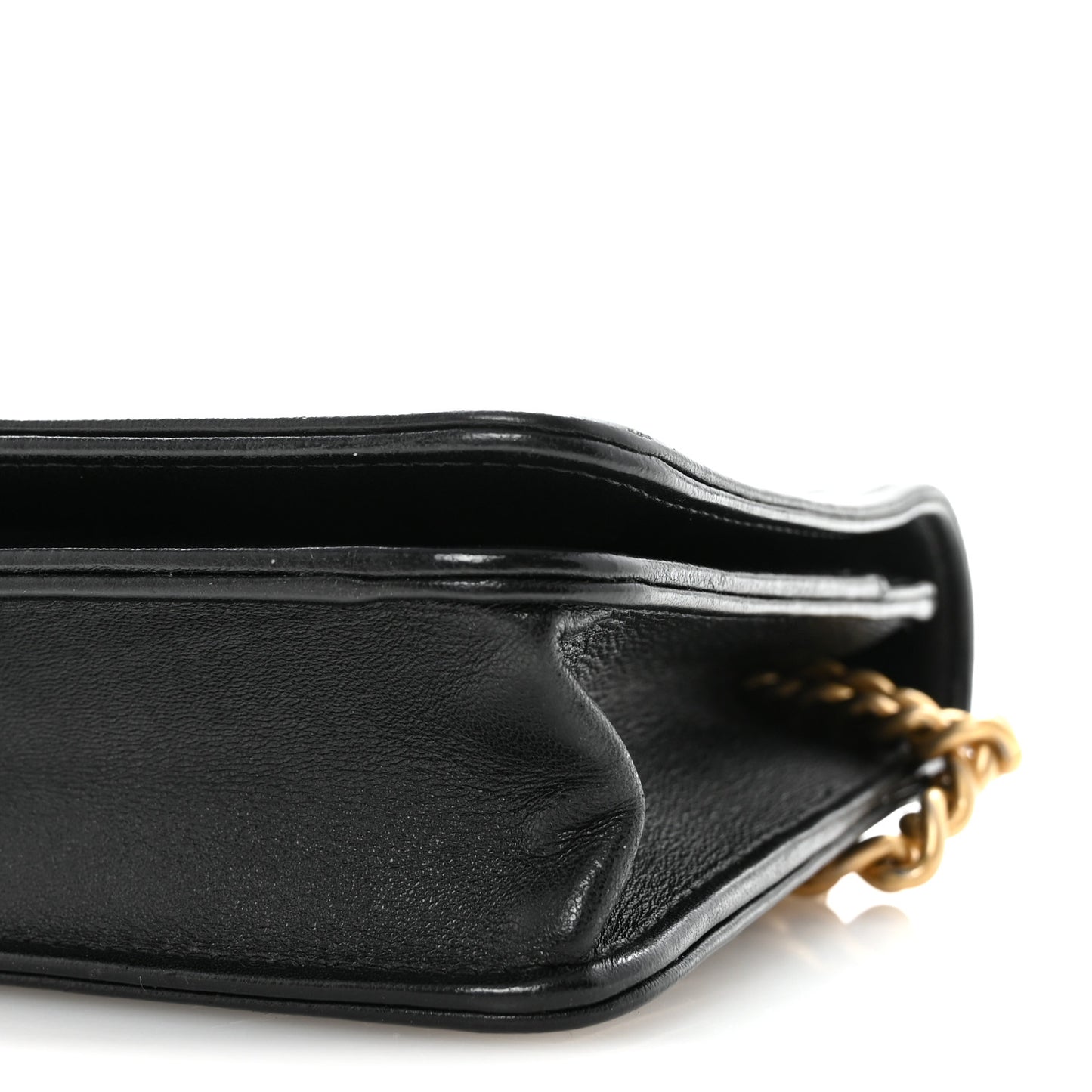 Lambskin Quilted Boy Wallet On Chain WOC Black