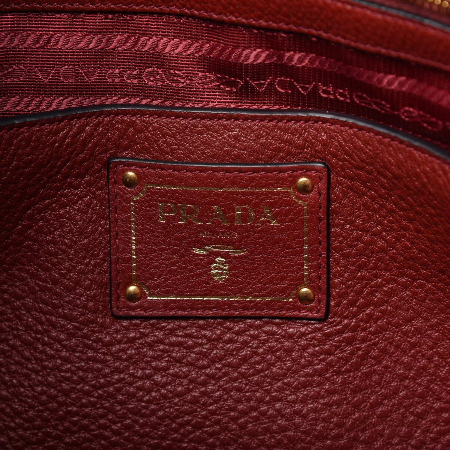 Prada Vitello Daino Tote Rosso 8 of 11
