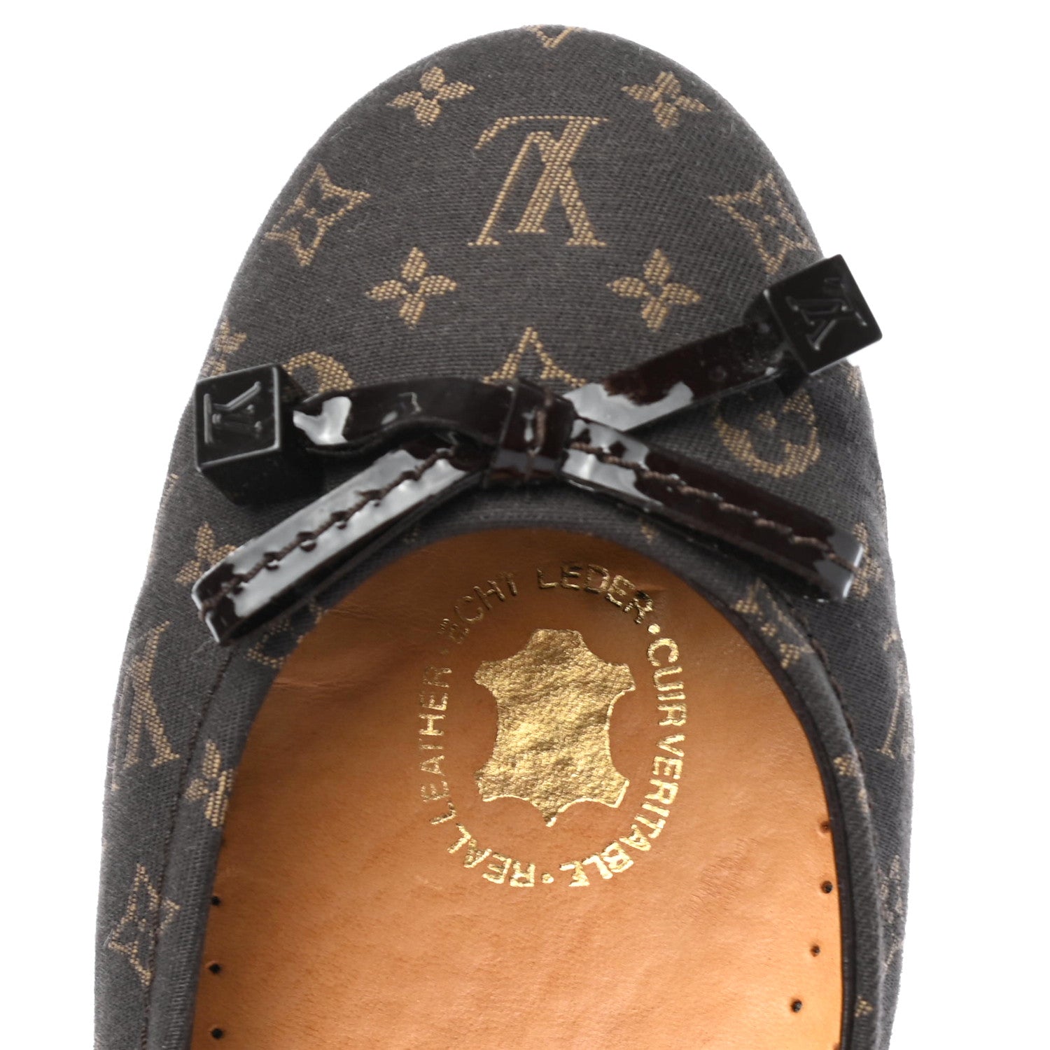 Louis Vuitton Mini Monogram Debbie Ballerina Flats 37.5 Fusain 10 of 11