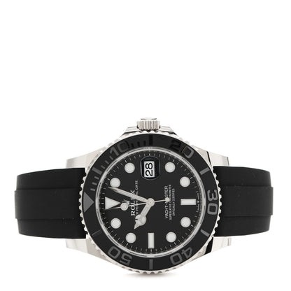 Rolex 18K White Gold Oysterflex 42mm Oyster Perpetual Date Yacht-Master Watch Black 226659 2 of 5