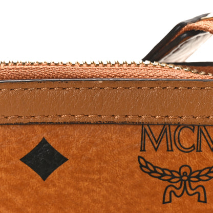 MCM Visetos Liz Shopper Tote Pouch Cognac 10 of 13