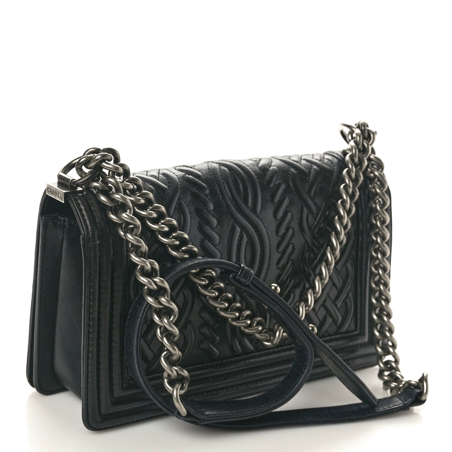 Lambskin Medium Celtic Boy Flap Black
