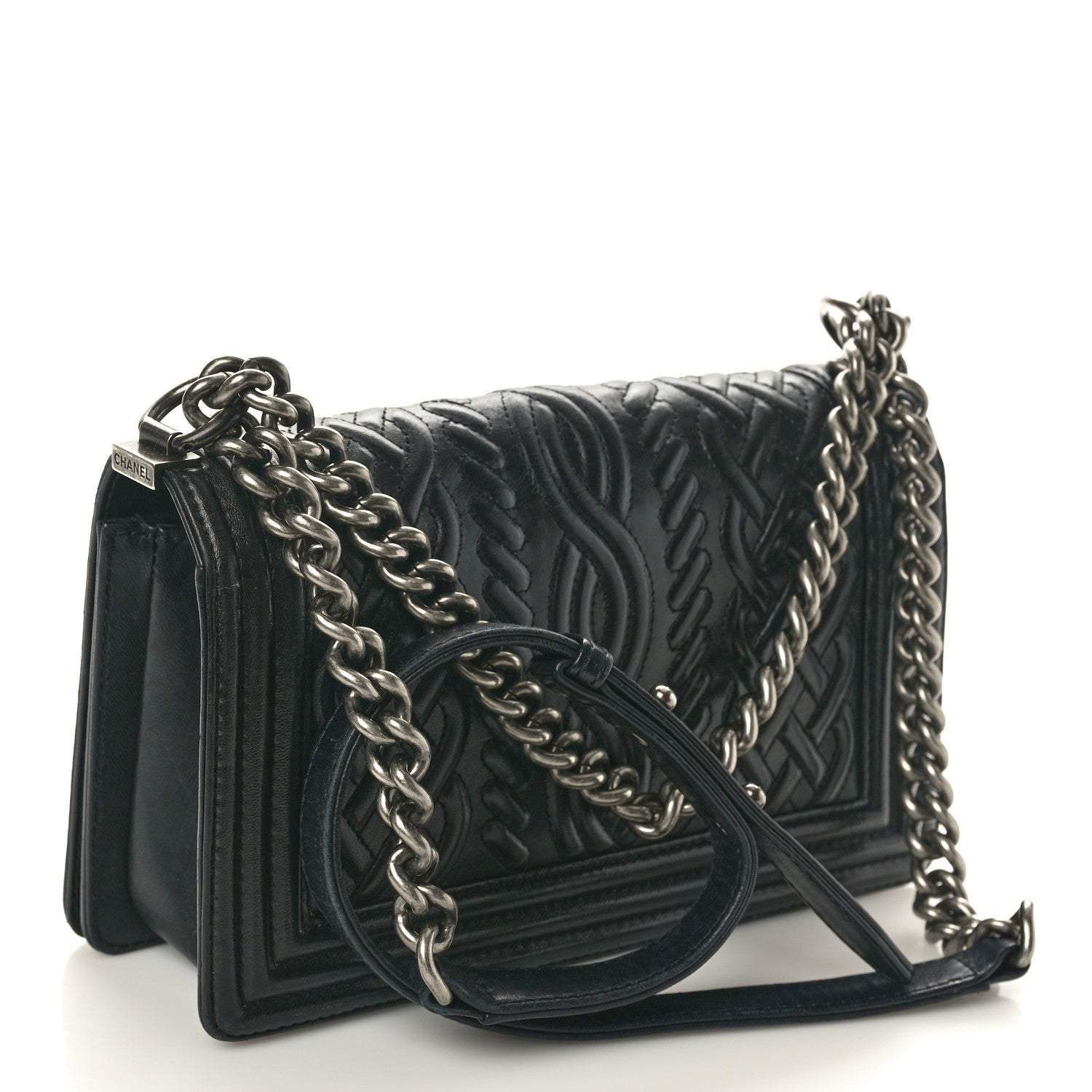 Chanel Lambskin Medium Celtic Boy Flap Black 2 of 11