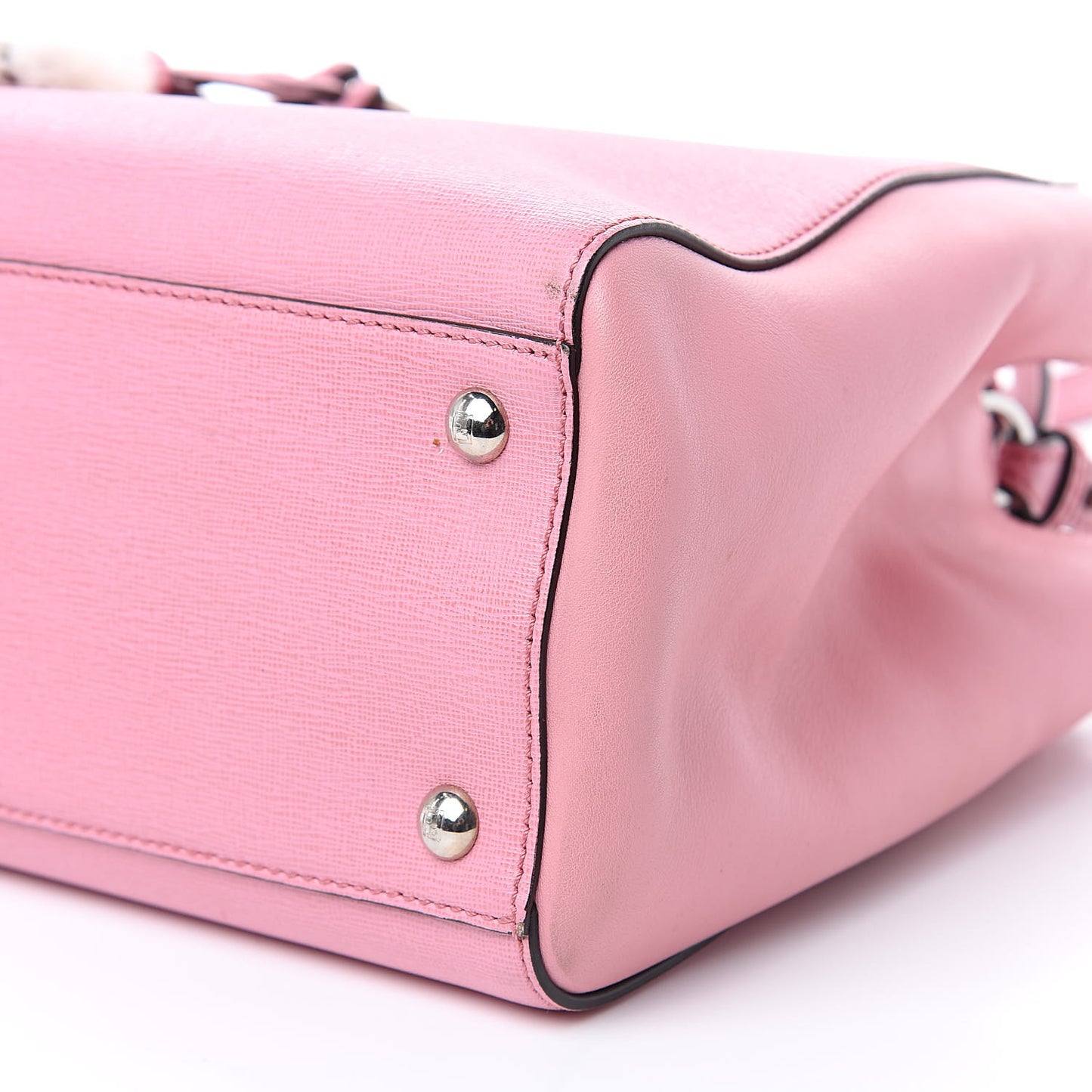 Vitello Elite Flamingo Mink Monster Charm Petite 2Jours Tote Pink Multicolor
