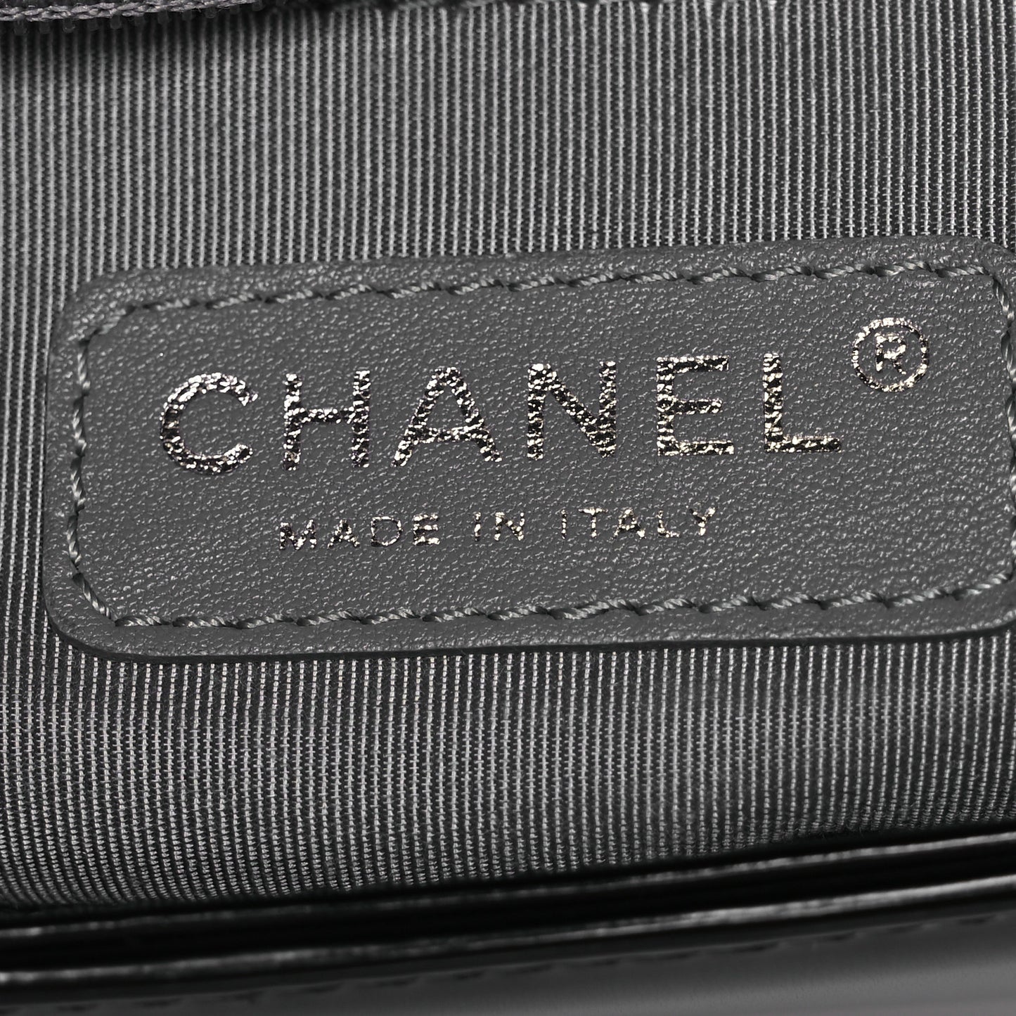 Glazed Calfskin Medium Boy Flap Black