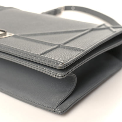 Christian Dior Grained Calfskin Large Diorama Flap Bag Grey 9 of 9