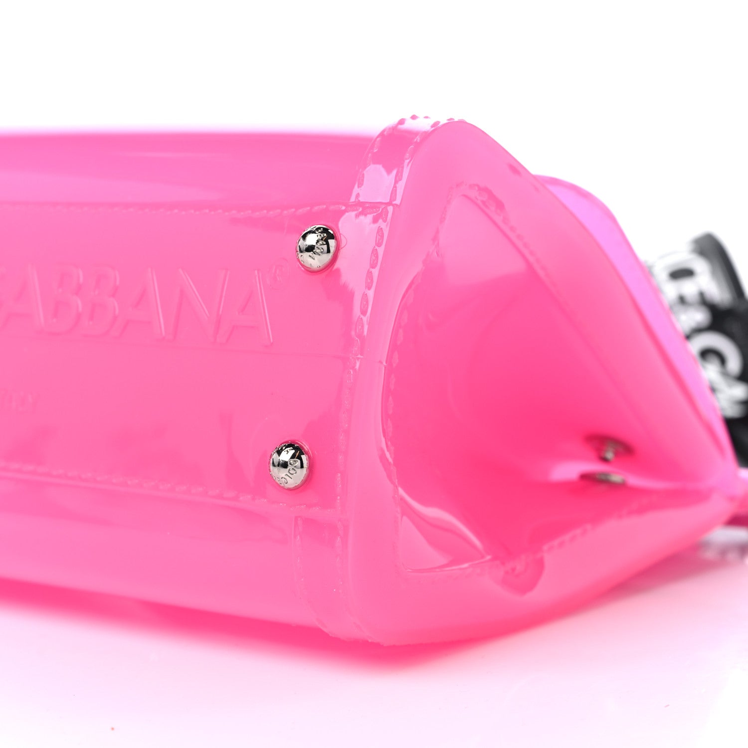 Dolce & Gabbana Rubber Semi Transparent Miss Sicily Satchel Pink 8 of 10