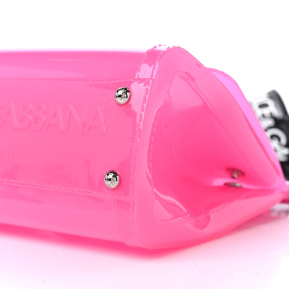 Dolce & Gabbana Rubber Semi Transparent Miss Sicily Satchel Pink 8 of 10
