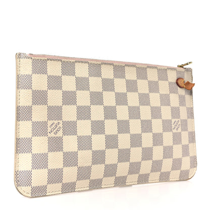 Louis Vuitton Damier Azur Neverfull MM GM Pochette Rose Ballerine 3 of 9