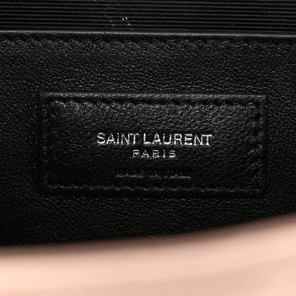 Saint Laurent Grain De Poudre Textured Mixed Matelasse Medium Triquilt Monogram Satchel Marble Pink 6 of 16