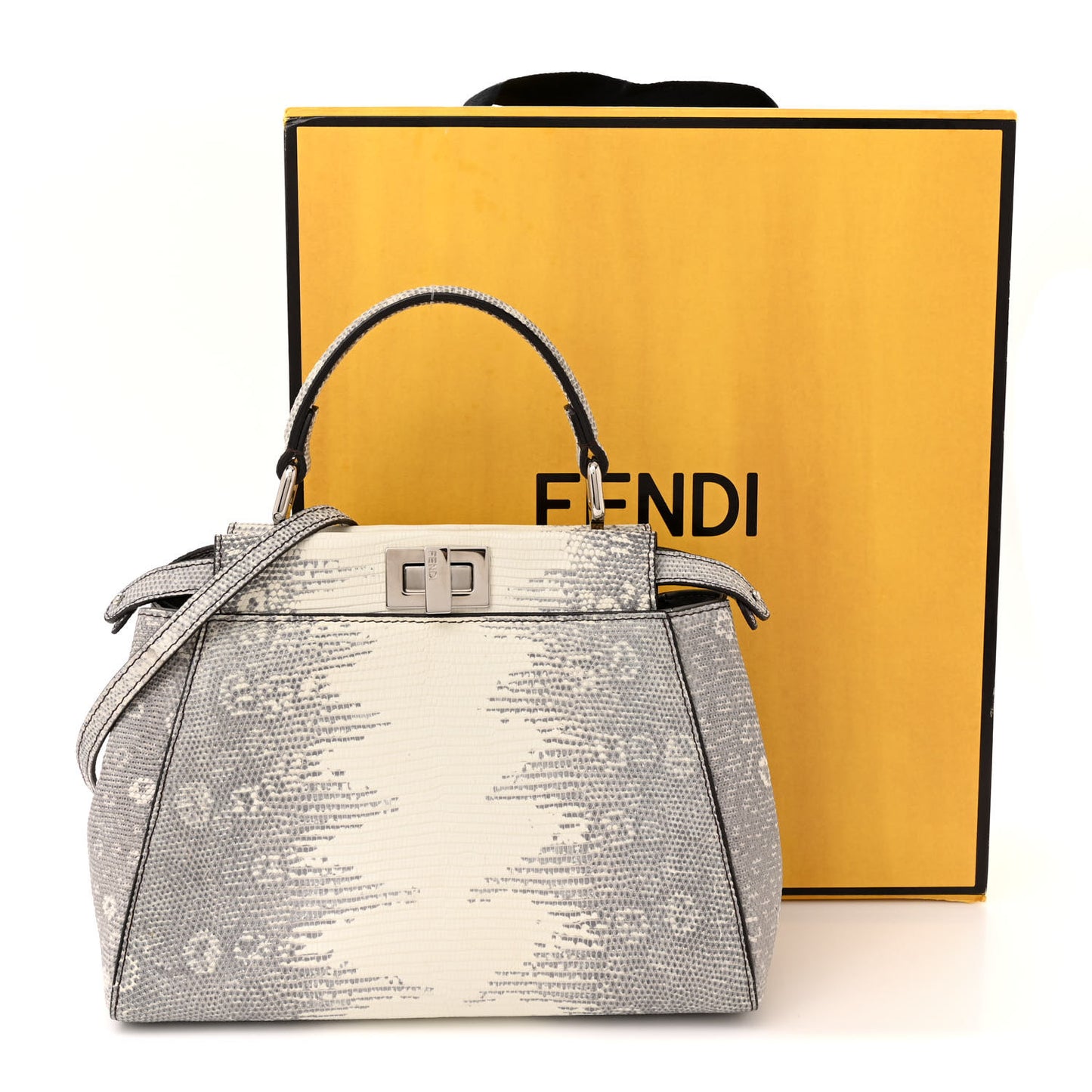 Lizard Togo Shiny Nappa Mini Peekaboo Iconic Satchel Roccia