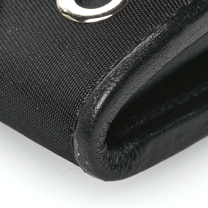 Prada Tessuto Nylon Soft Calf Grommet Wallet On Chain Black 10 of 11