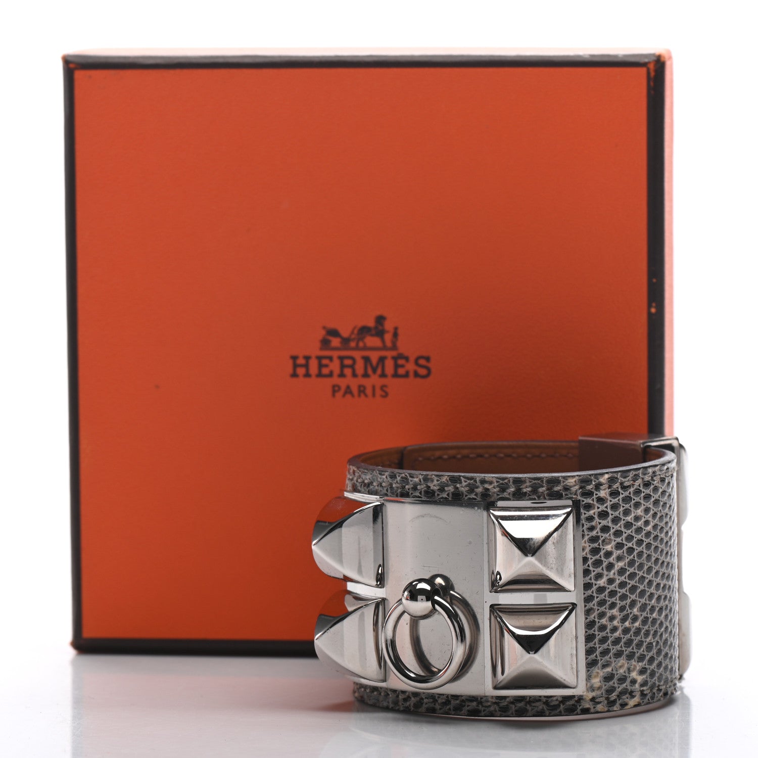 Hermes Lizard Collier De Chien CDC Bracelet S Ombre 7 of 7
