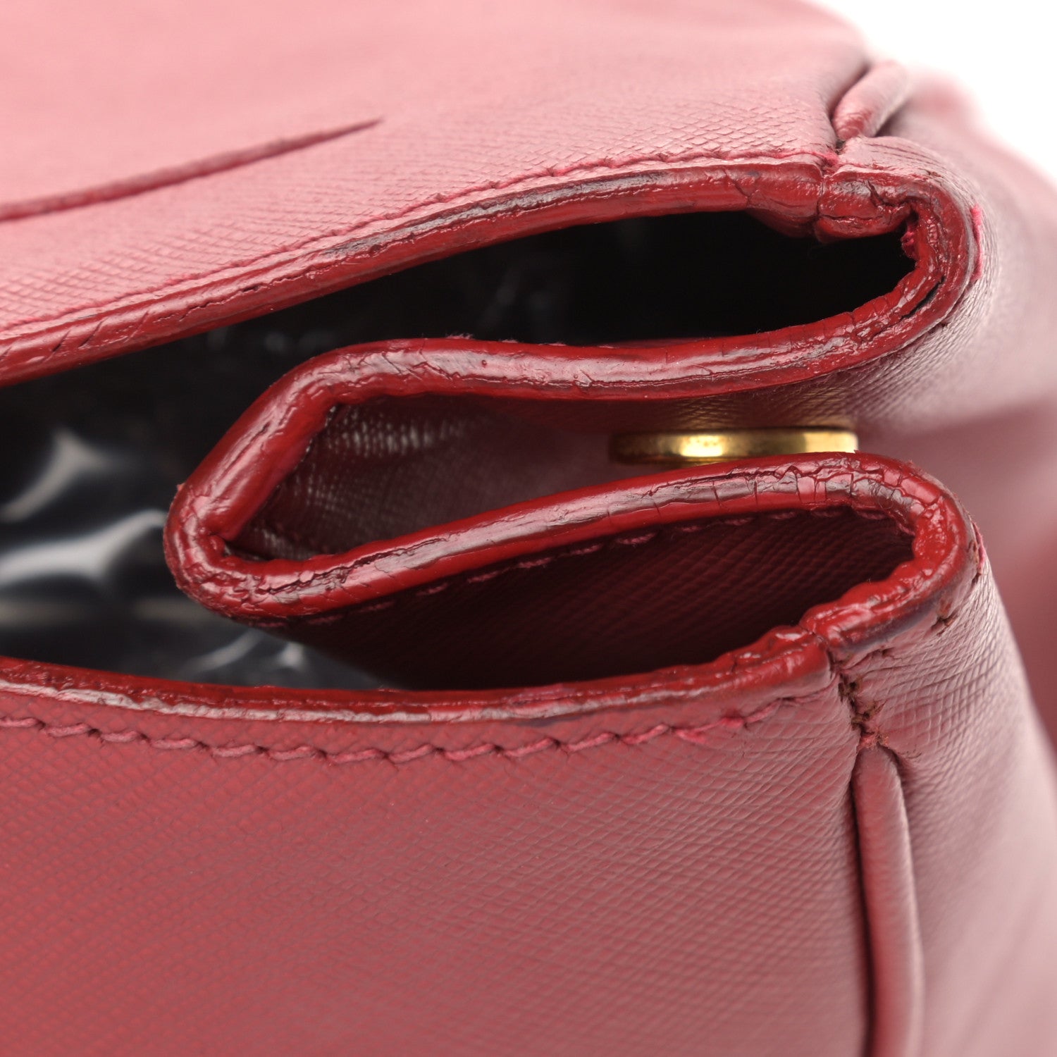 Prada Saffiano Lux Large Tote Fuoco 16 of 20