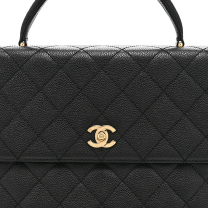Chanel Caviar Quilted Jumbo Kelly Flap Black 9 of 11