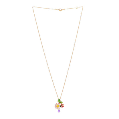 Christian Dior 18K Yellow Gold Diamond Amethyst Diorette Pendant Necklace 3 of 7