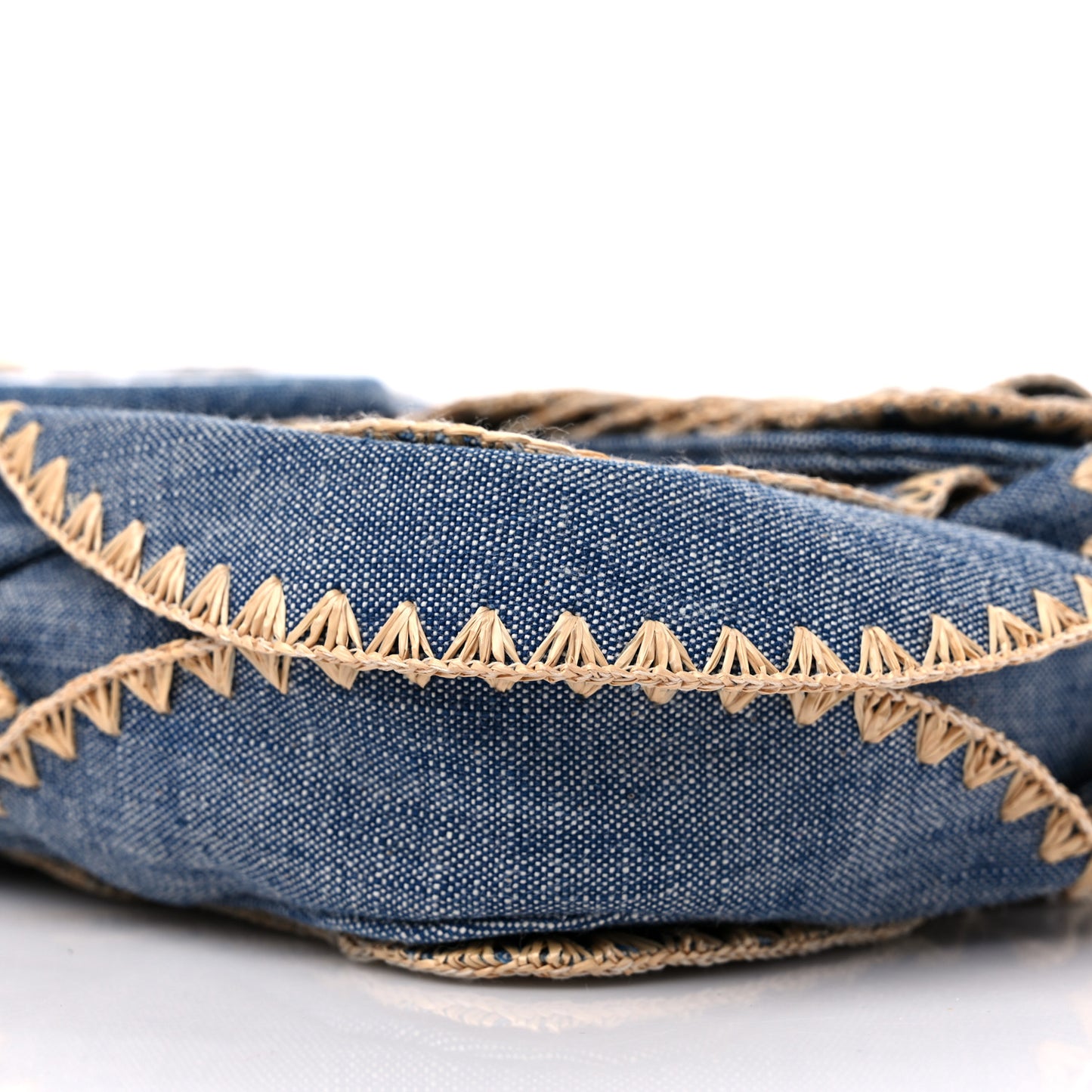 Denim F is Fendi Multi Waves Baguette Blue