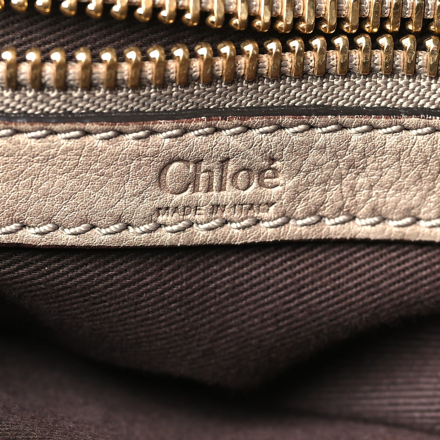 Calfskin Large Bay Tote Brown
