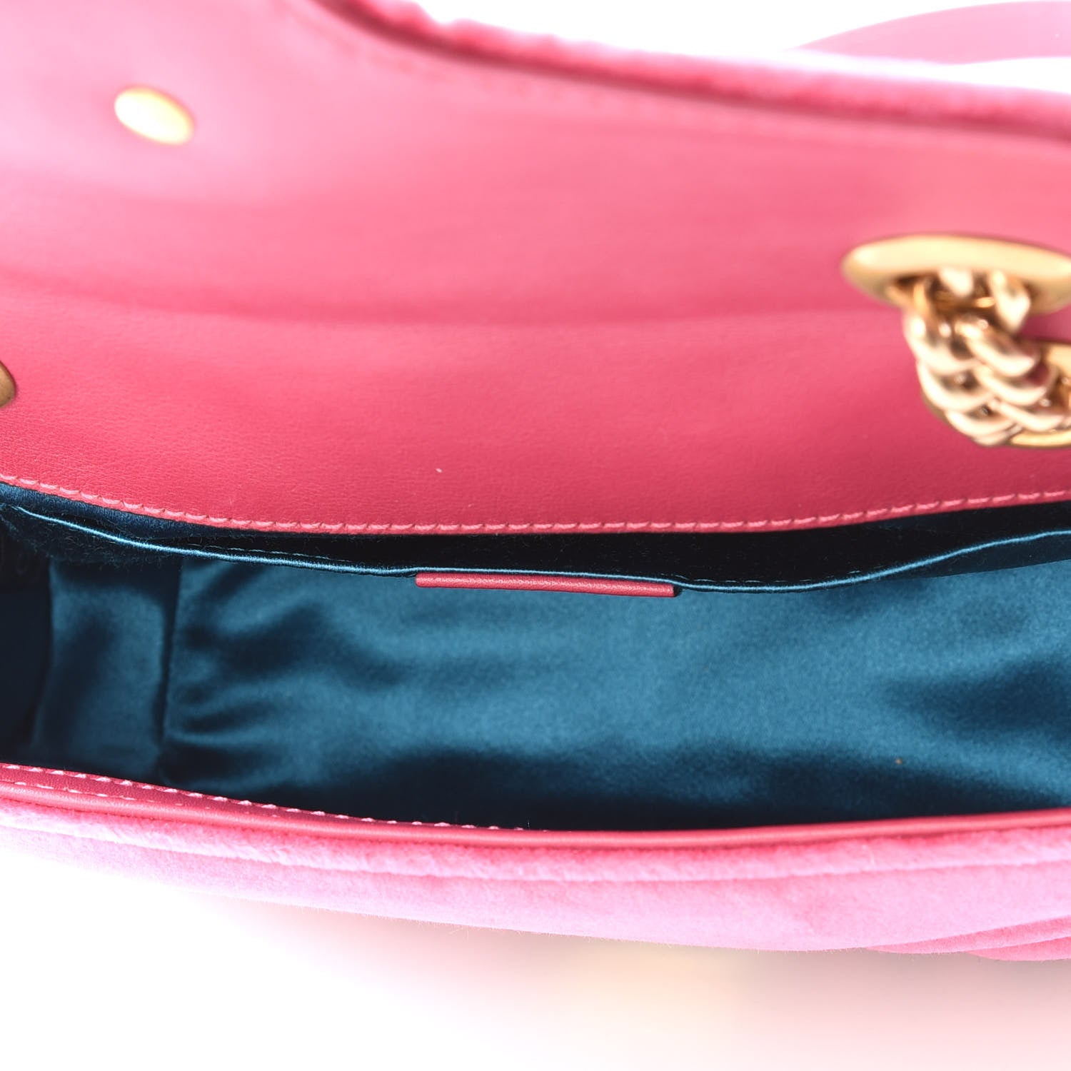 Gucci Velvet Matelasse Mini GG Marmont Shoulder Bag Light Raspberry Rose 4 of 10