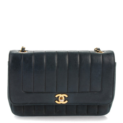 Chanel Lambskin Vertical Quilted Medium Single Flap Black 1 of 11
