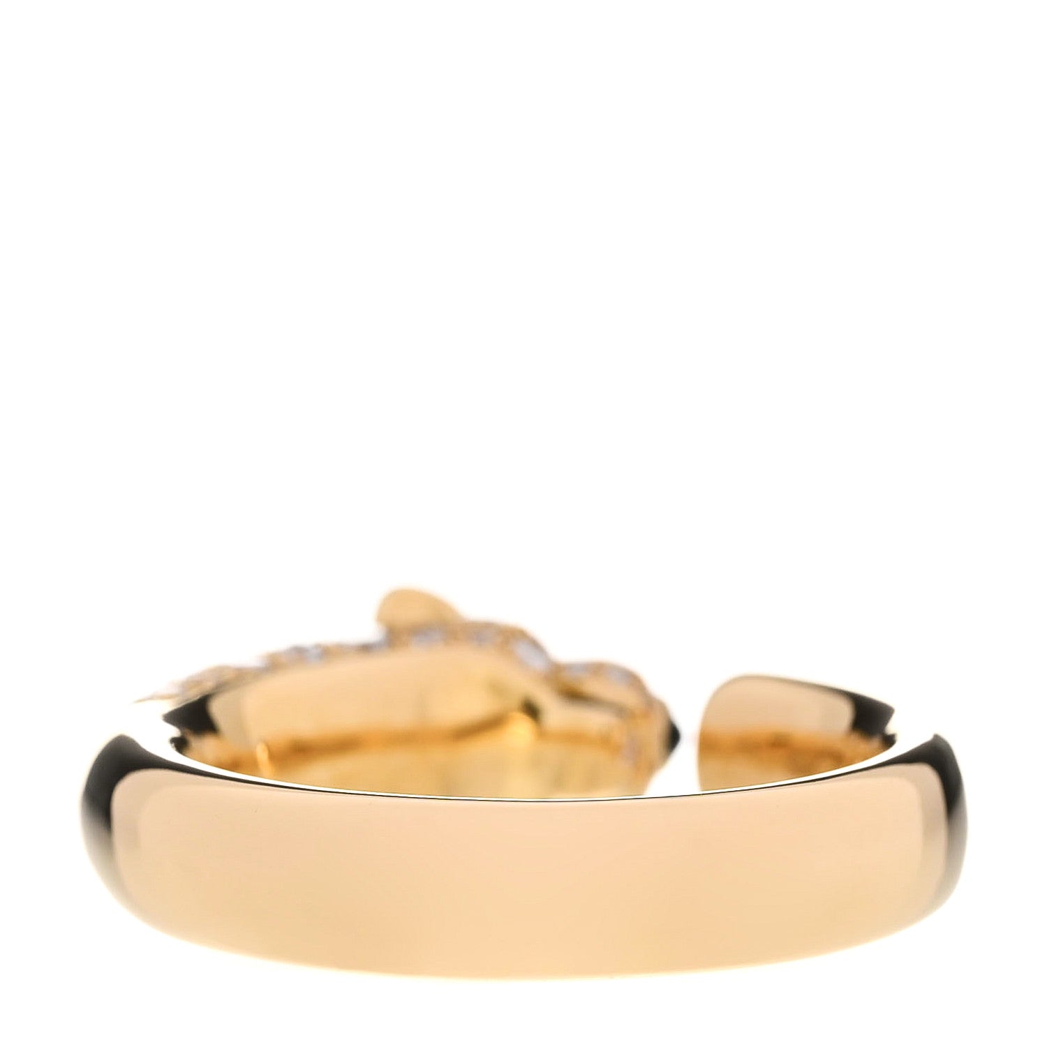 Cartier 18K Yellow Gold Diamond Emerald Onyx Panthere De Cartier Ring 54 6.75 4 of 6