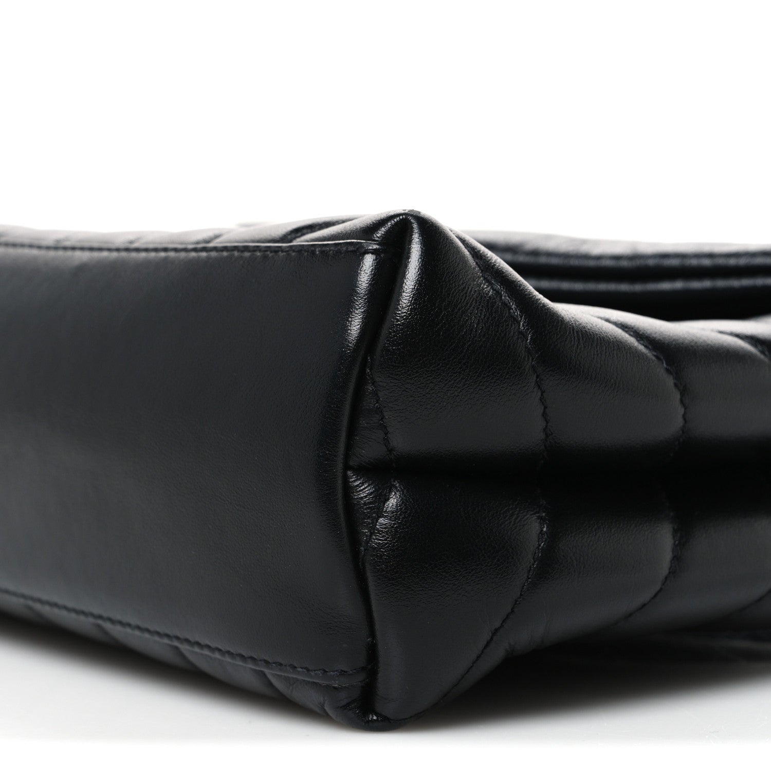 Saint Laurent Calfskin Y Quilted Monogram Monochrome Small Loulou Chain Satchel Black 10 of 10