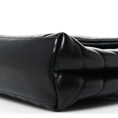 Saint Laurent Calfskin Y Quilted Monogram Monochrome Small Loulou Chain Satchel Black 10 of 10