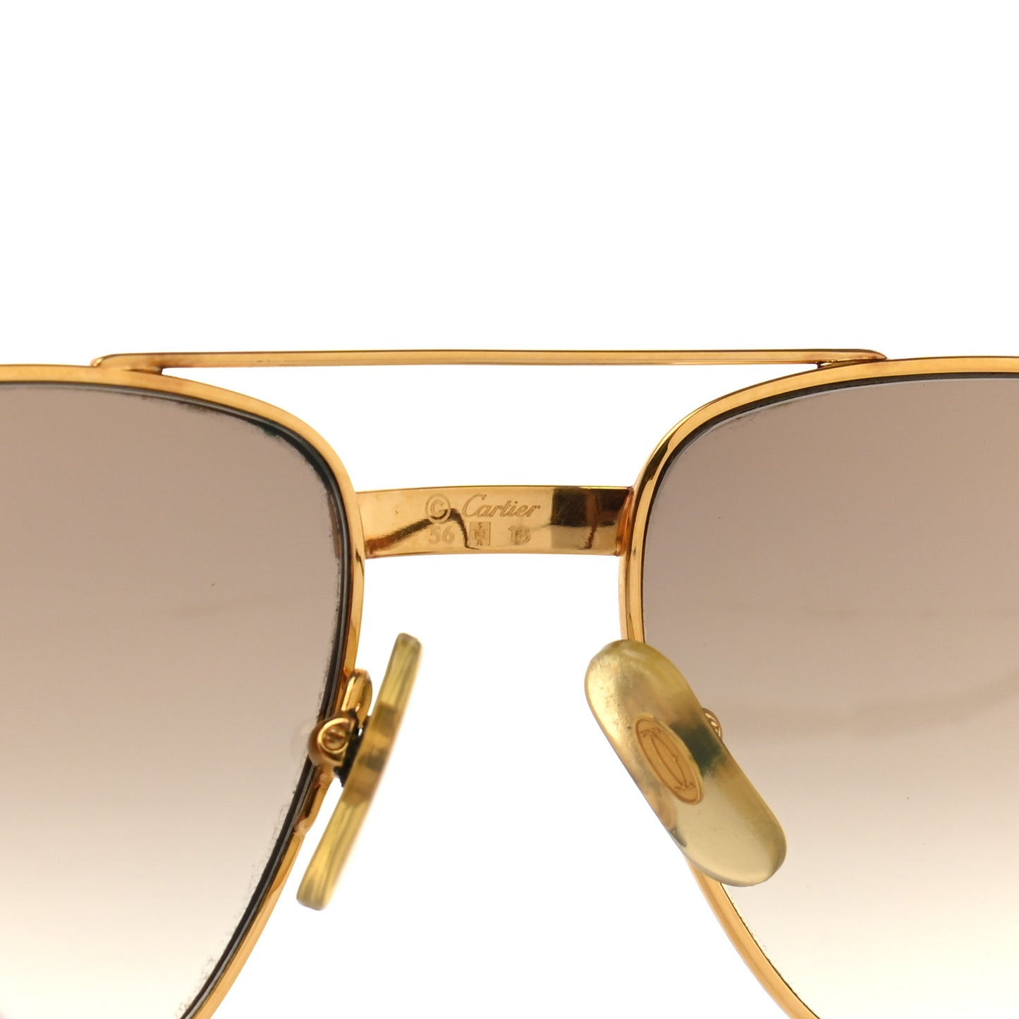Vintage Aviator Vendome Santos Sunglasses Gold