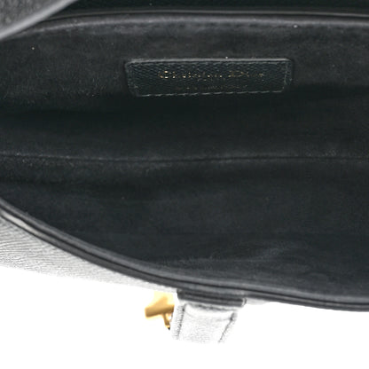 Christian Dior Grained Calfskin Mini Saddle Bag With Strap Black 5 of 12