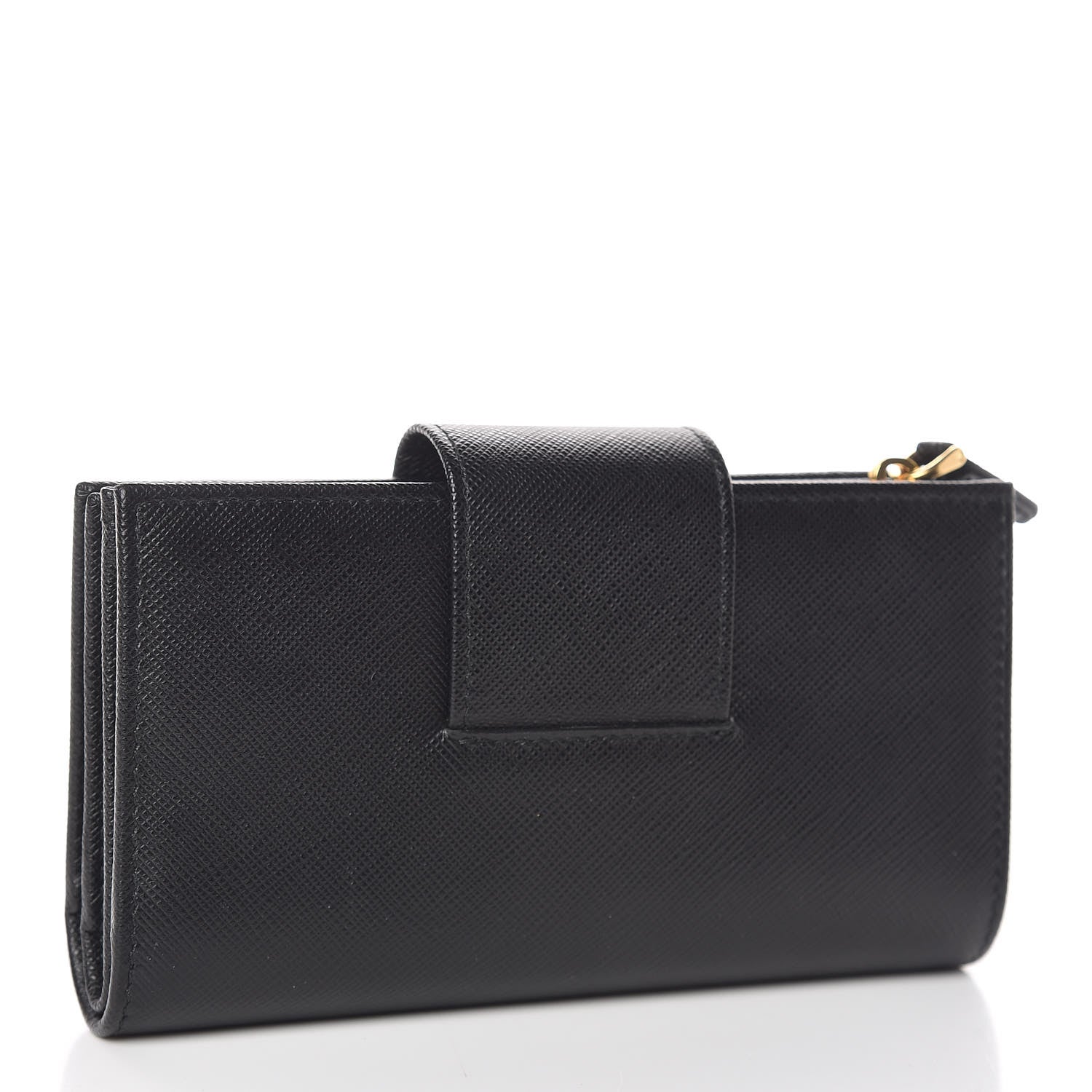 Prada Saffiano Metal Medium Wallet Black 3 of 6