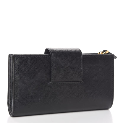 Prada Saffiano Metal Medium Wallet Black 3 of 6