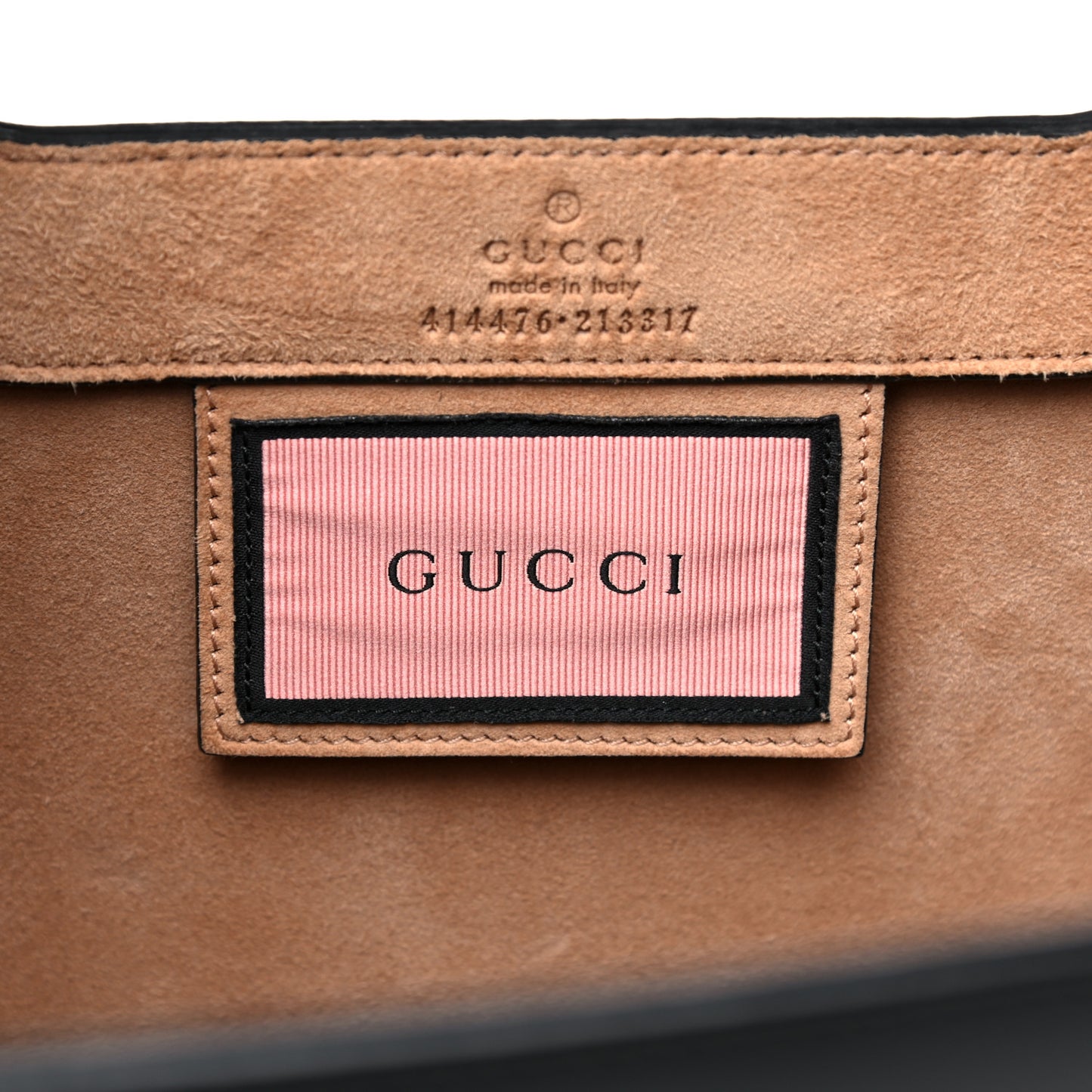 Calfskin GucciGhost Real Medium XL Tote Black Pink