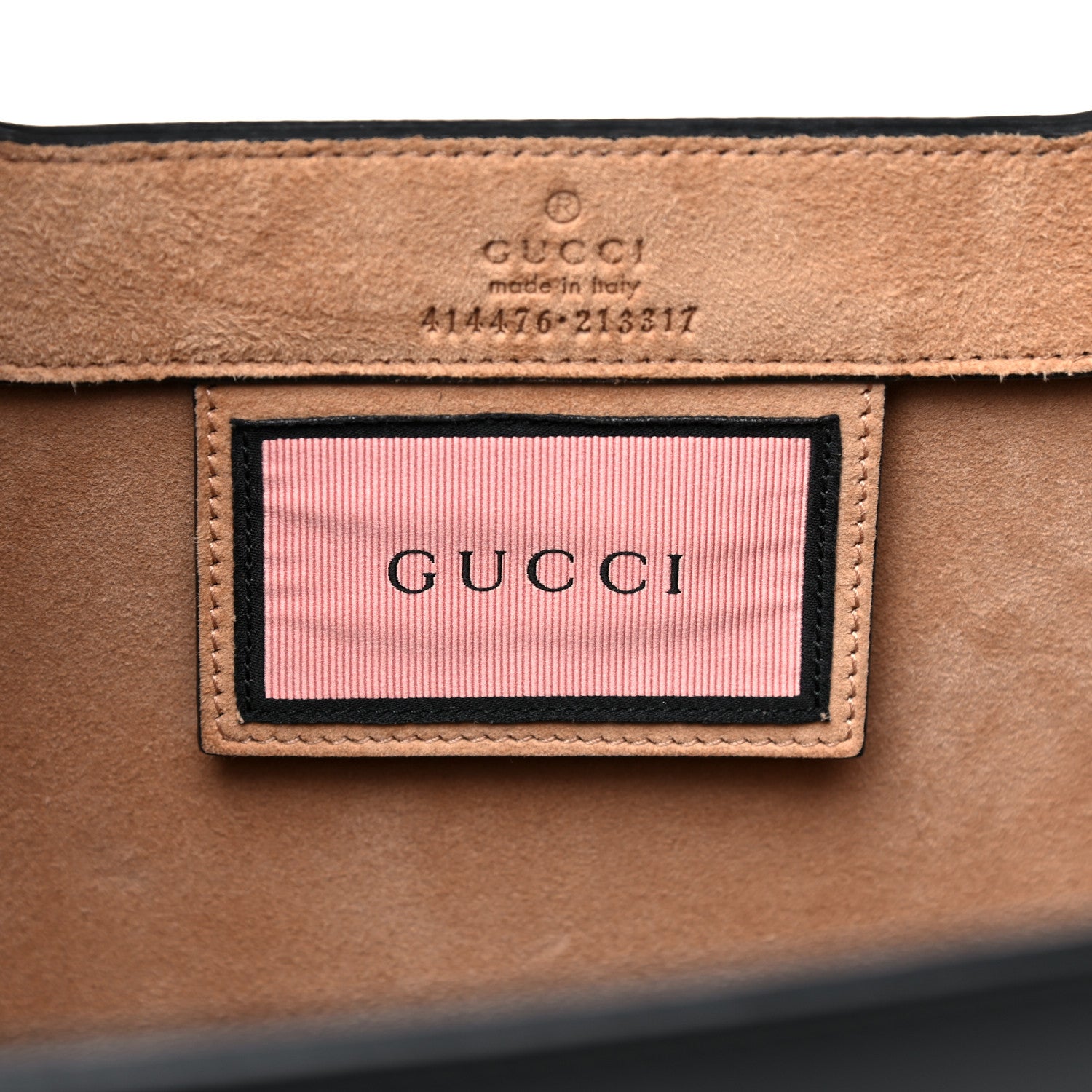 Gucci Calfskin GucciGhost Real Medium XL Tote Black Pink 6 of 20