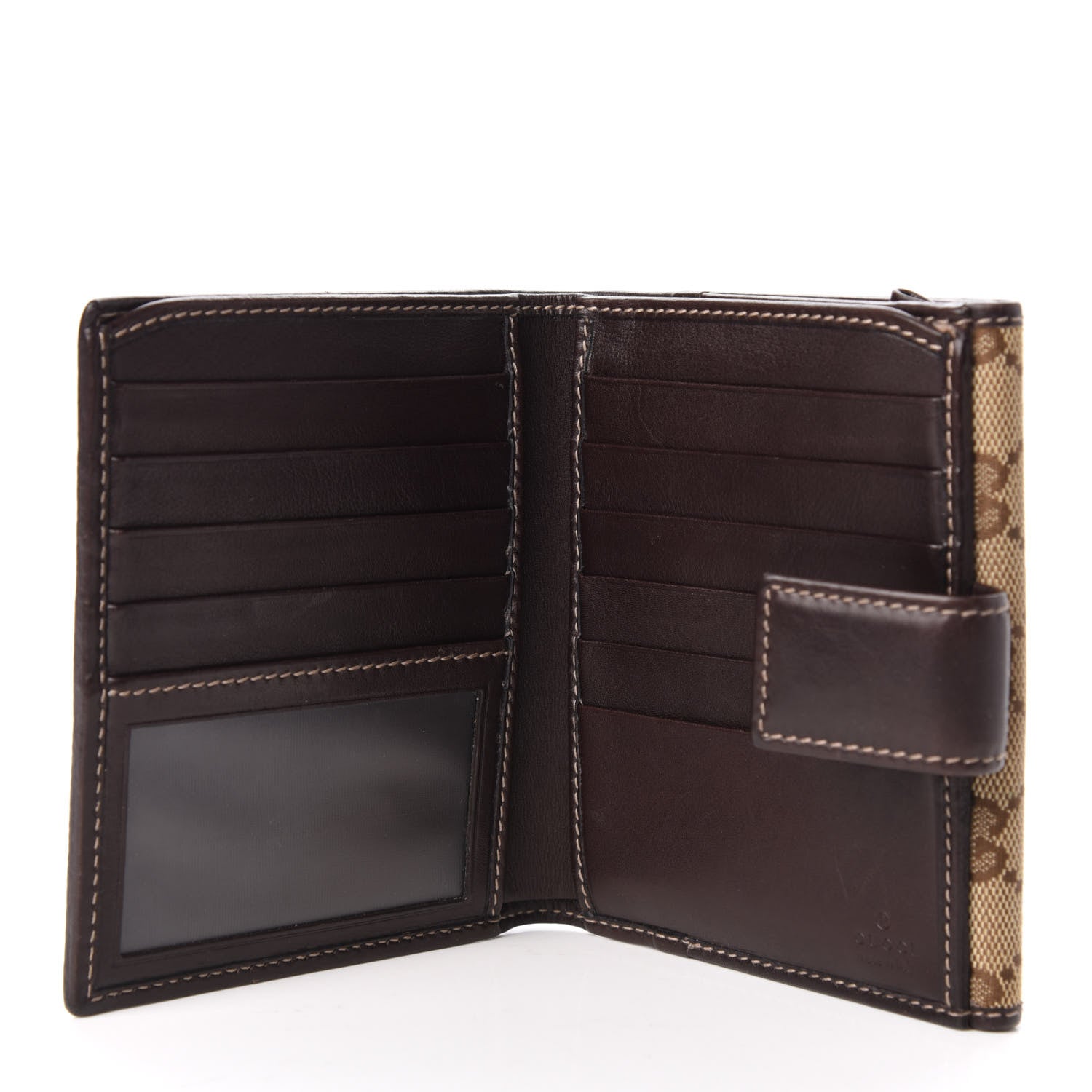 Gucci Monogram New Britt French Wallet Dark Brown 6 of 7