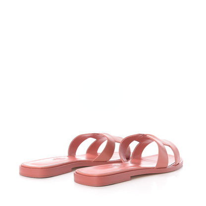 Hermes Chevre Oran Sandals 37 Rouge Blush 4 of 11
