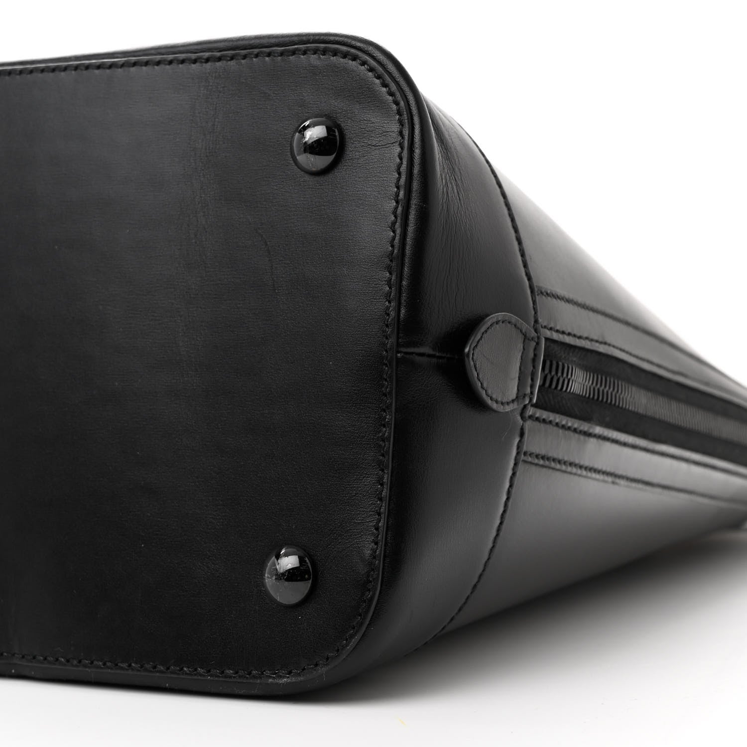 Gucci Boarded Plutone Calfskin Large Horsebit 1955 Duffle Bag Black 10 of 13