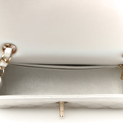 Chanel Iridescent Calfskin Quilted Mini Rectangular Flap White 4 of 10