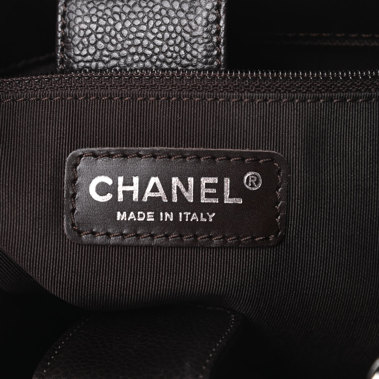 Chanel Caviar Quilted Petit Shopping Tote PST Dark Brown 6 of 12