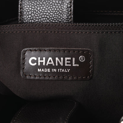 Chanel Caviar Quilted Petit Shopping Tote PST Dark Brown 6 of 12
