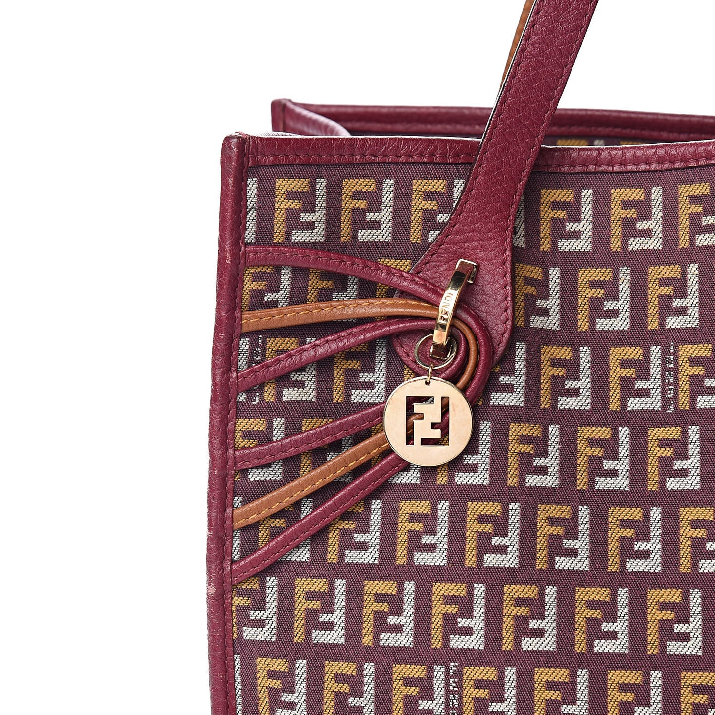 Zucchino Vitello Shopping Tote Amarena Ocra