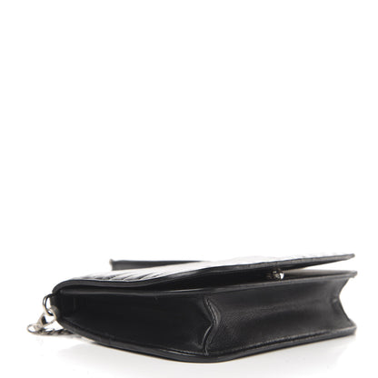 Prada Soft Calfskin Impunture Small Diagramme Crossbody Bag Black 4 of 10