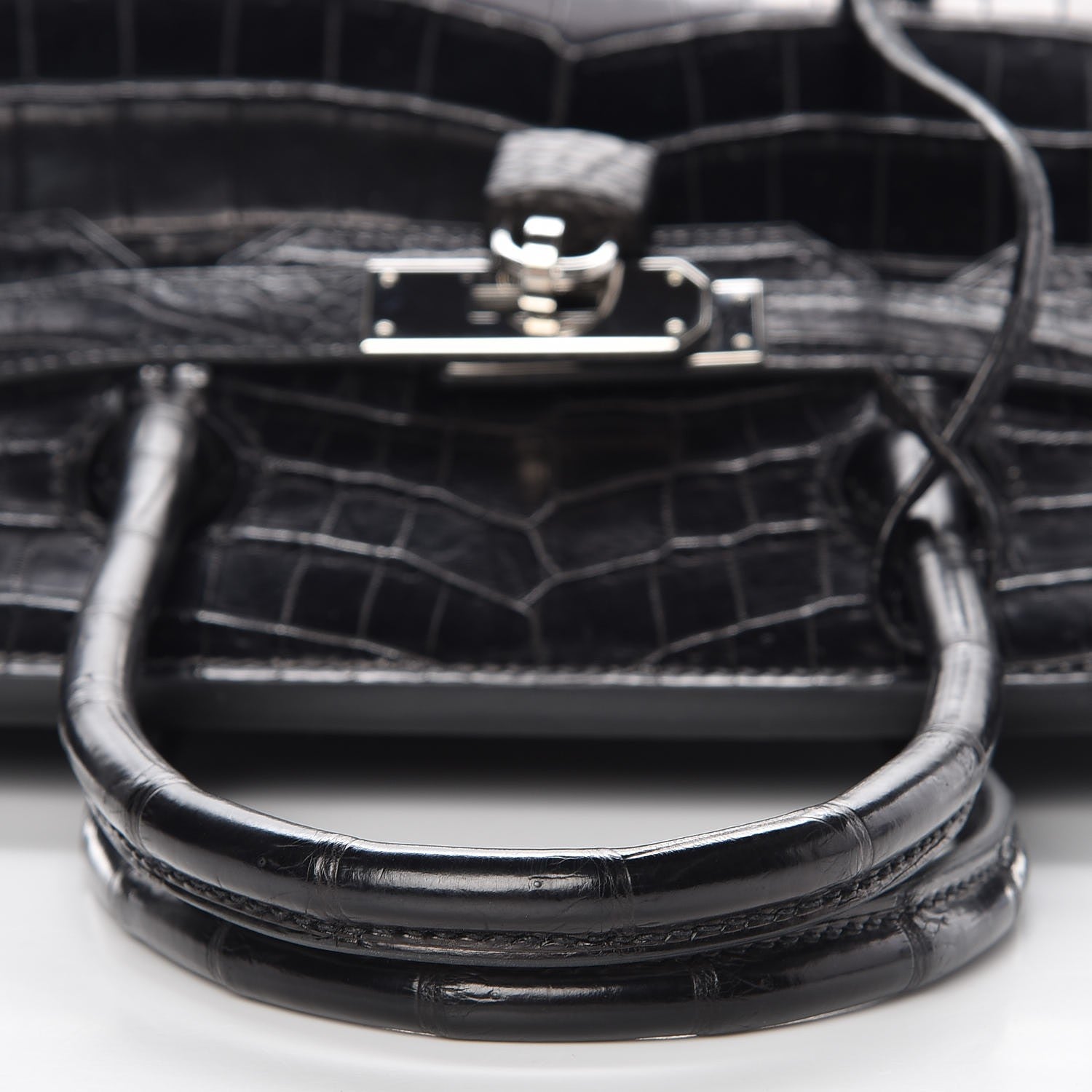 Hermes Matte Niloticus Crocodile Birkin 30 Black 26 of 27