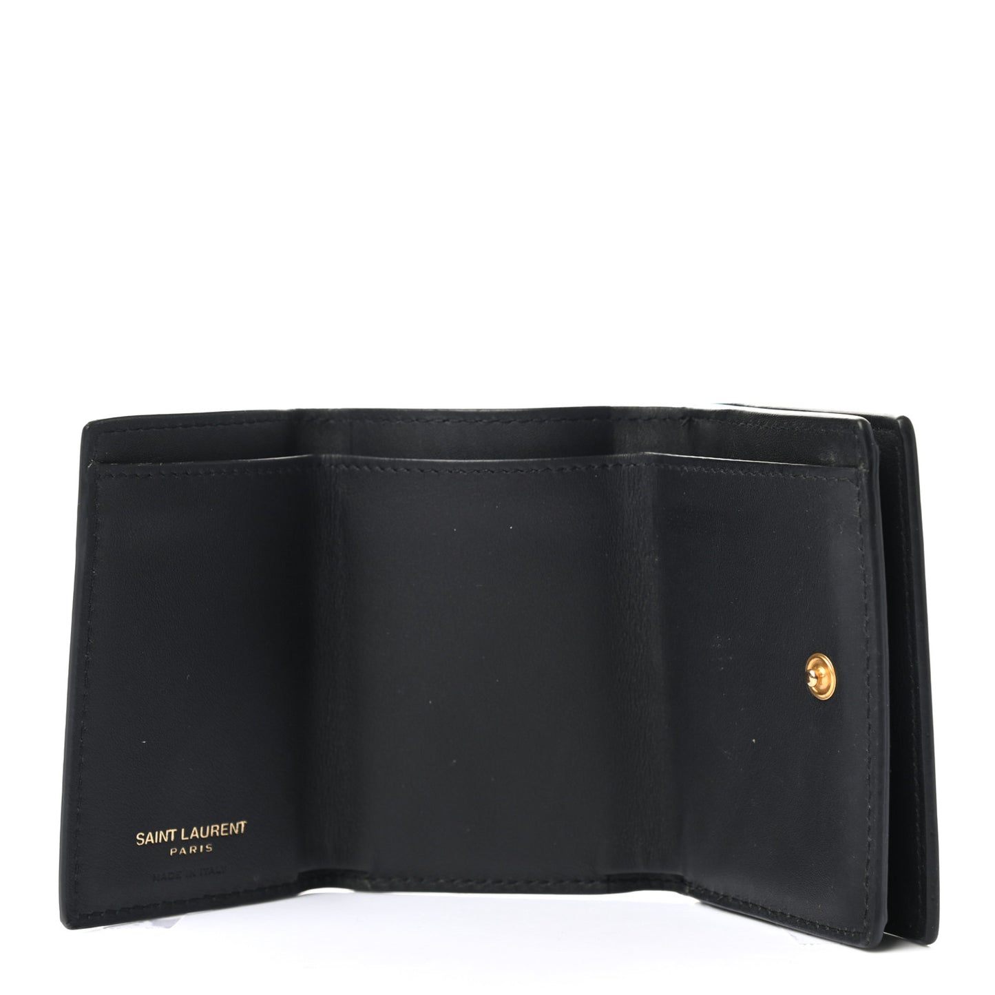 Smooth Calfskin Monogram Tiny Line Wallet Black