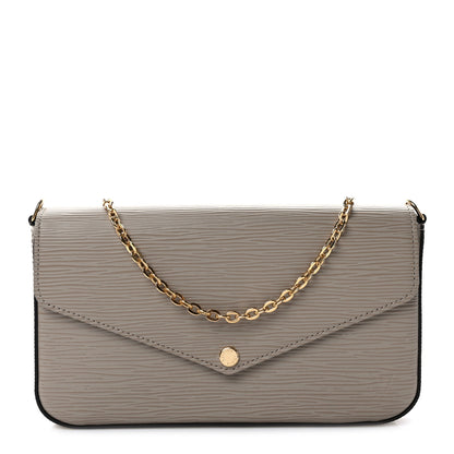 Louis Vuitton Epi Felicie Pochette Chain Wallet Galet 1 of 12