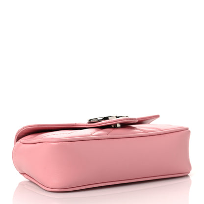 Gucci Calfskin Matelasse Super Mini GG Marmont Shoulder Bag Wild Rose 4 of 8